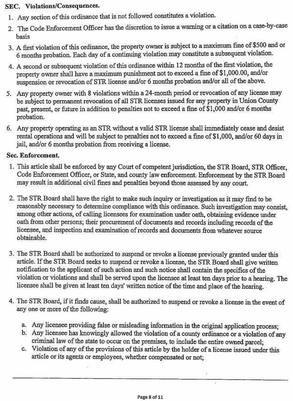 UNION COUNTY, STATE OF STR 2023 ORDINANCE Enchanted Mountain
